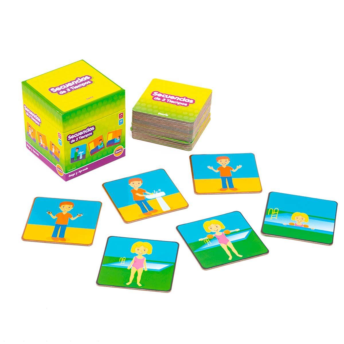 Tarjetas Secuencia Cartón 3 Tiempos Dactic-3