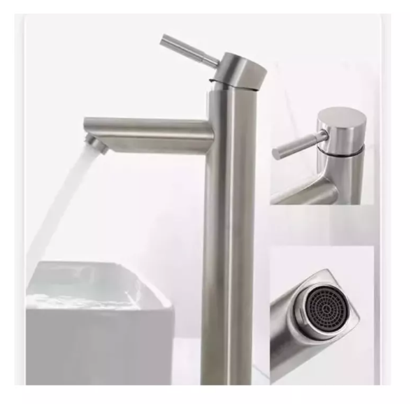 Llave Lavamanos Lavatorio Alto Inoxidable Taumm-2