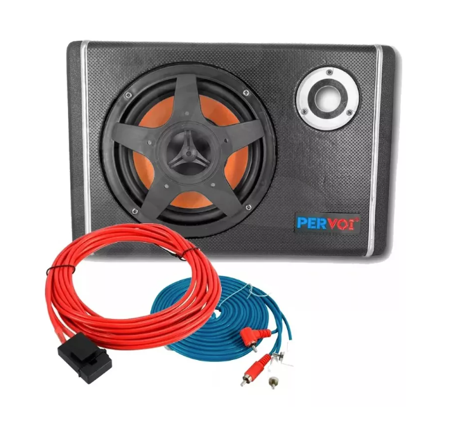 Subwoofer Amplificado Activo Bajo + Kit De Instalacion-1
