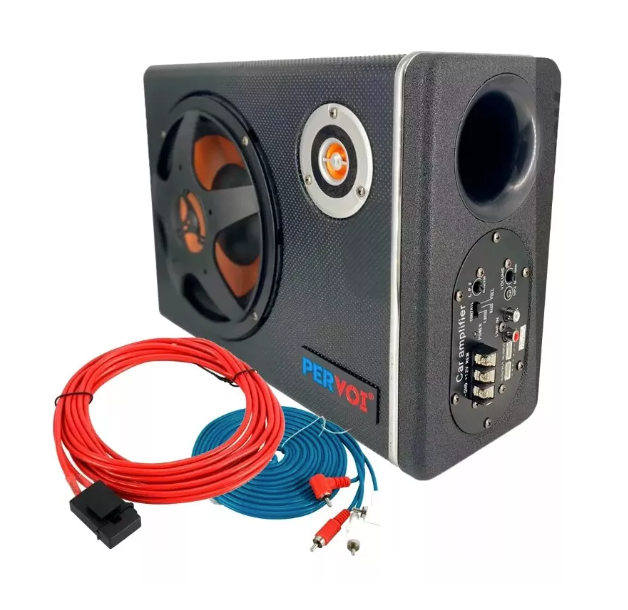 Subwoofer Amplificado Activo Bajo + Kit De Instalacion-2