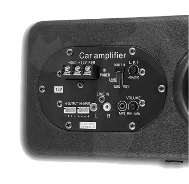 Subwoofer Amplificado Activo Bajo + Kit De Instalacion-3