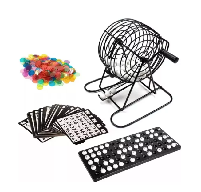 Set Bingo Tómbola Juego De Mesa Familiar + Cartones-3