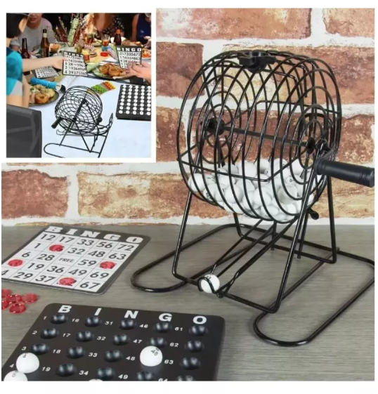 Set Bingo Tómbola Juego De Mesa Familiar + Cartones-4