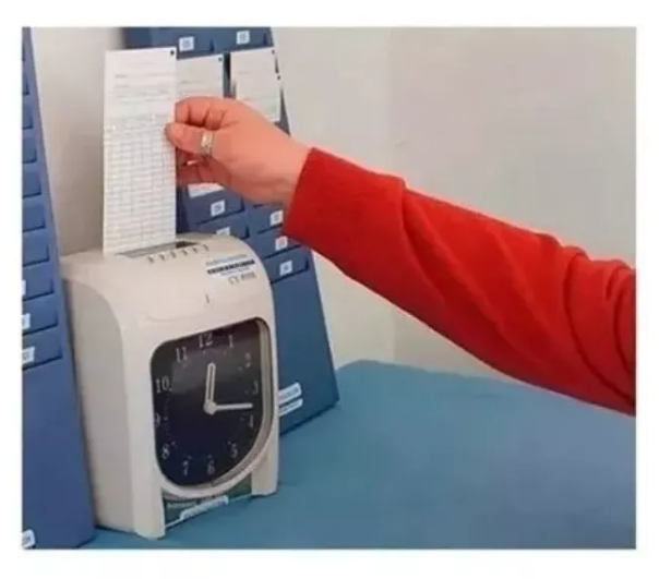 Set 100 Tarjetas Reloj Control Asistencia 80215-4