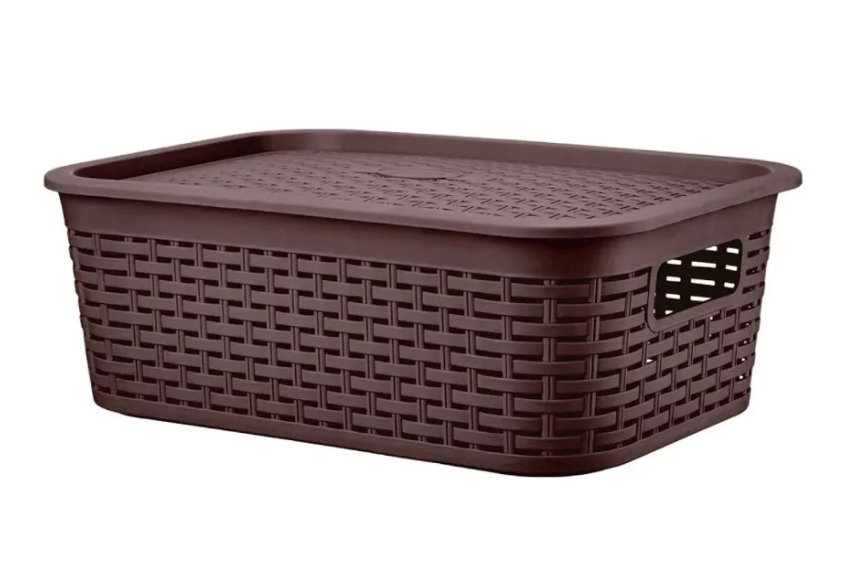 Caja Organizadora Canastilla Ratán 13 Lt.-0