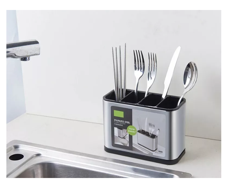 Escurridor De Cubierto Utensilios Cocina Acero Inoxidable-0