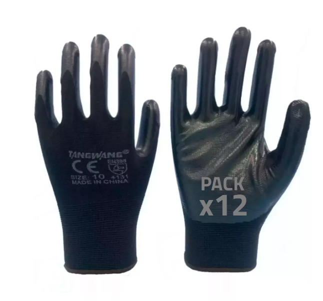 Pack 12 Guantes Trabajo Activex Multigrip Nylon Alta Calidad-0