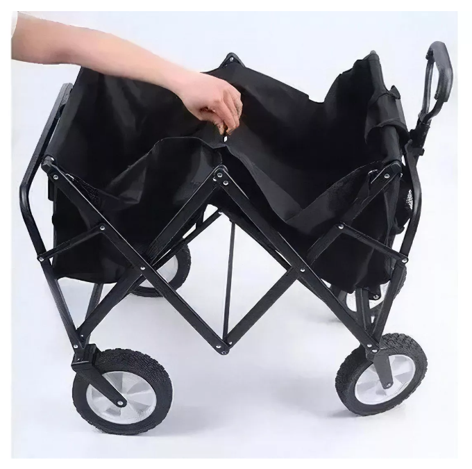 Carrito Para Compras Plegable Ideal Para El Camping Pro Max Color Negro-2