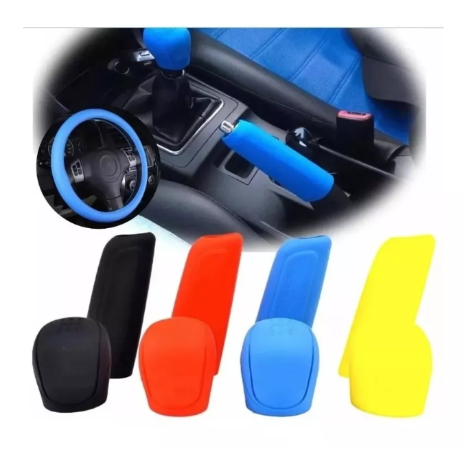 Funda Cubre Volante + Freno De Mano + Palanca Auto Universal-1