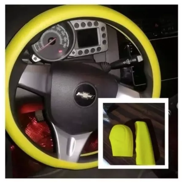 Funda Cubre Volante + Freno De Mano + Palanca Auto Universal-3