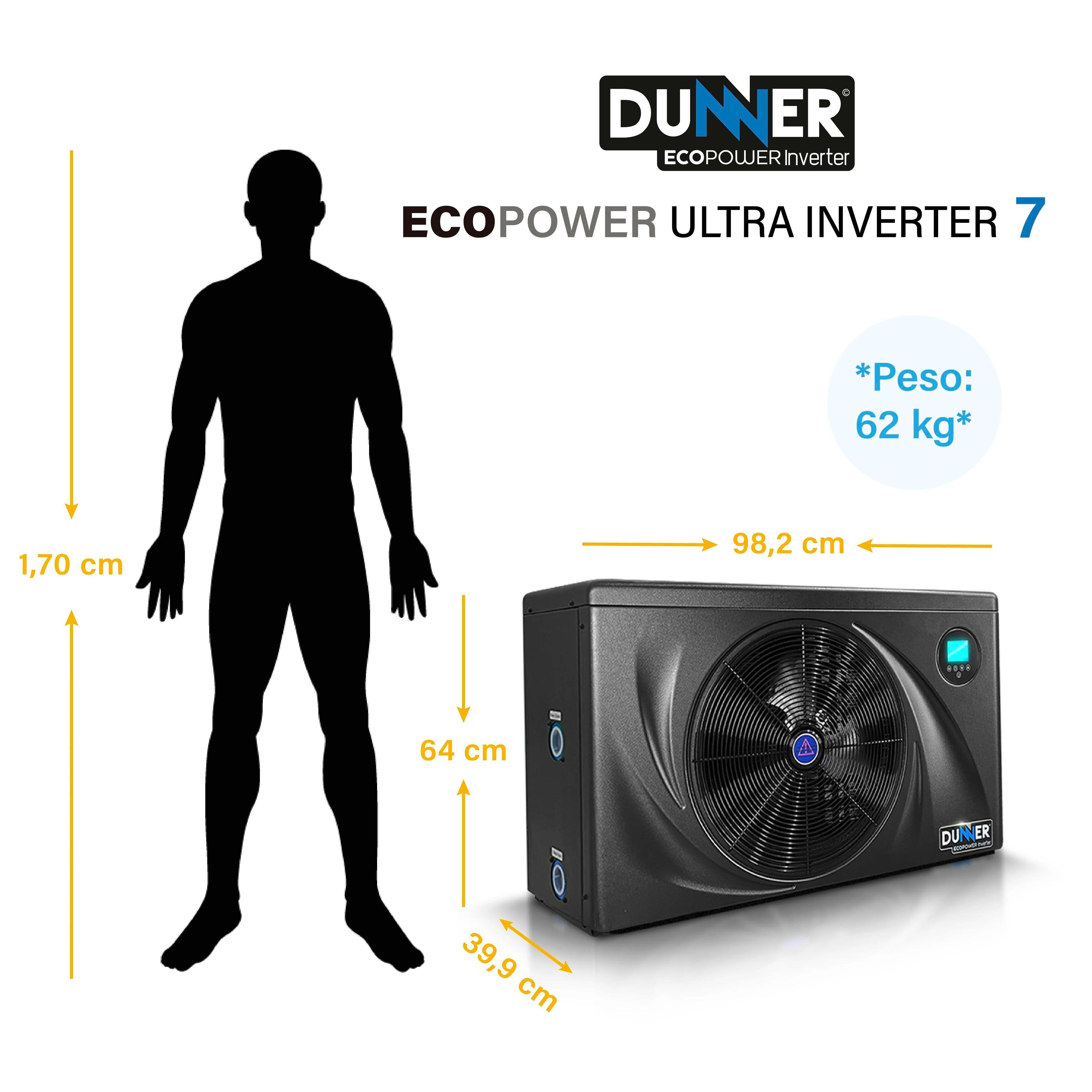 BOMBAS DE CALOR DUNNER ECOPOWER ULTRA INVERTER-7 PARA PISCINA DE HASTA 20M3-3