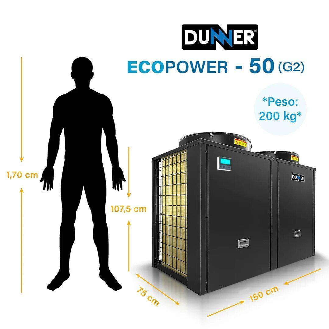 BOMBAS DE CALOR DUNNER ECOPOWER-50 PARA PISCINA DE HASTA 170M3-4