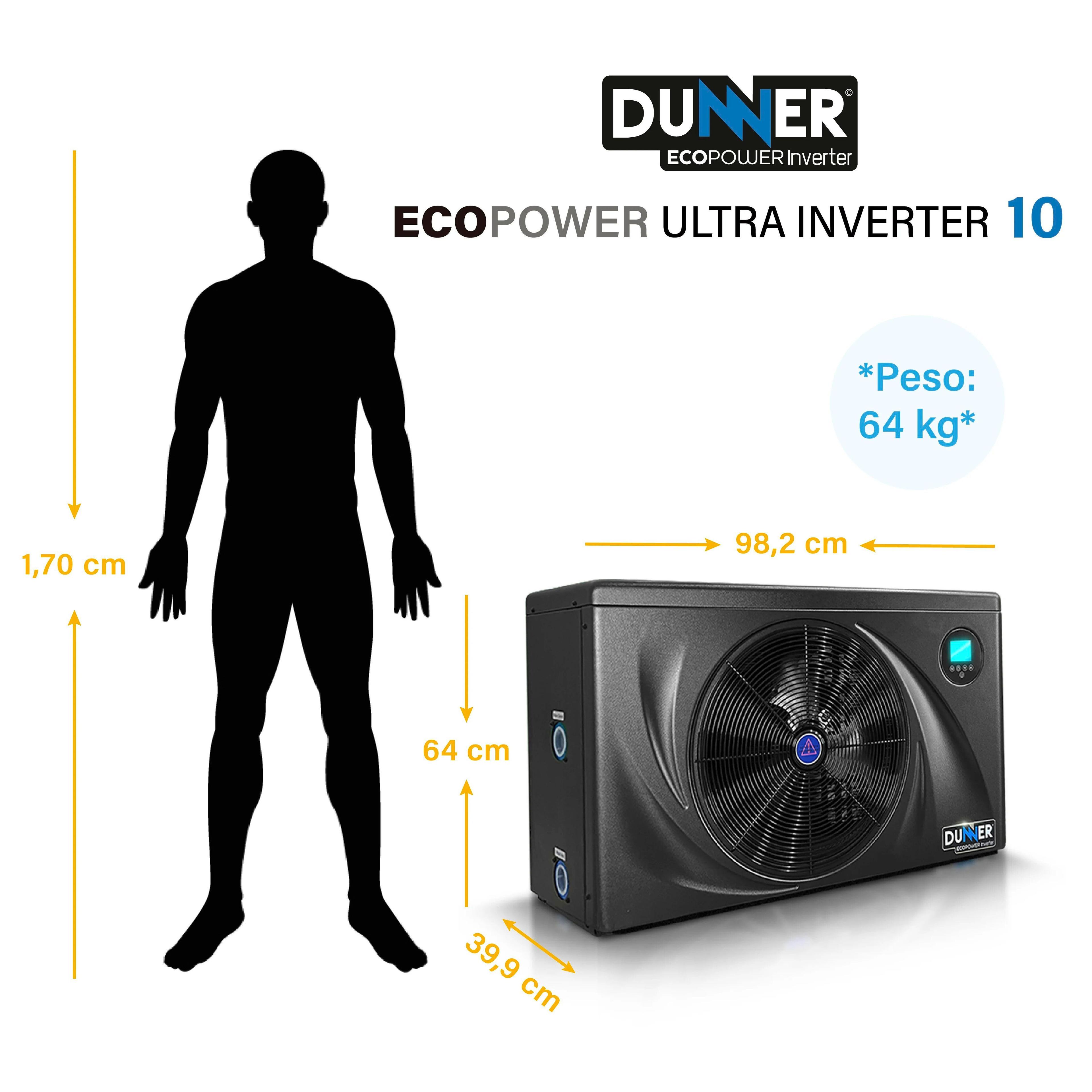 BOMBAS DE CALOR DUNNER ECOPOWER ULTRA INVERTER-10 PARA PISCINA DE HASTA 30M3-3