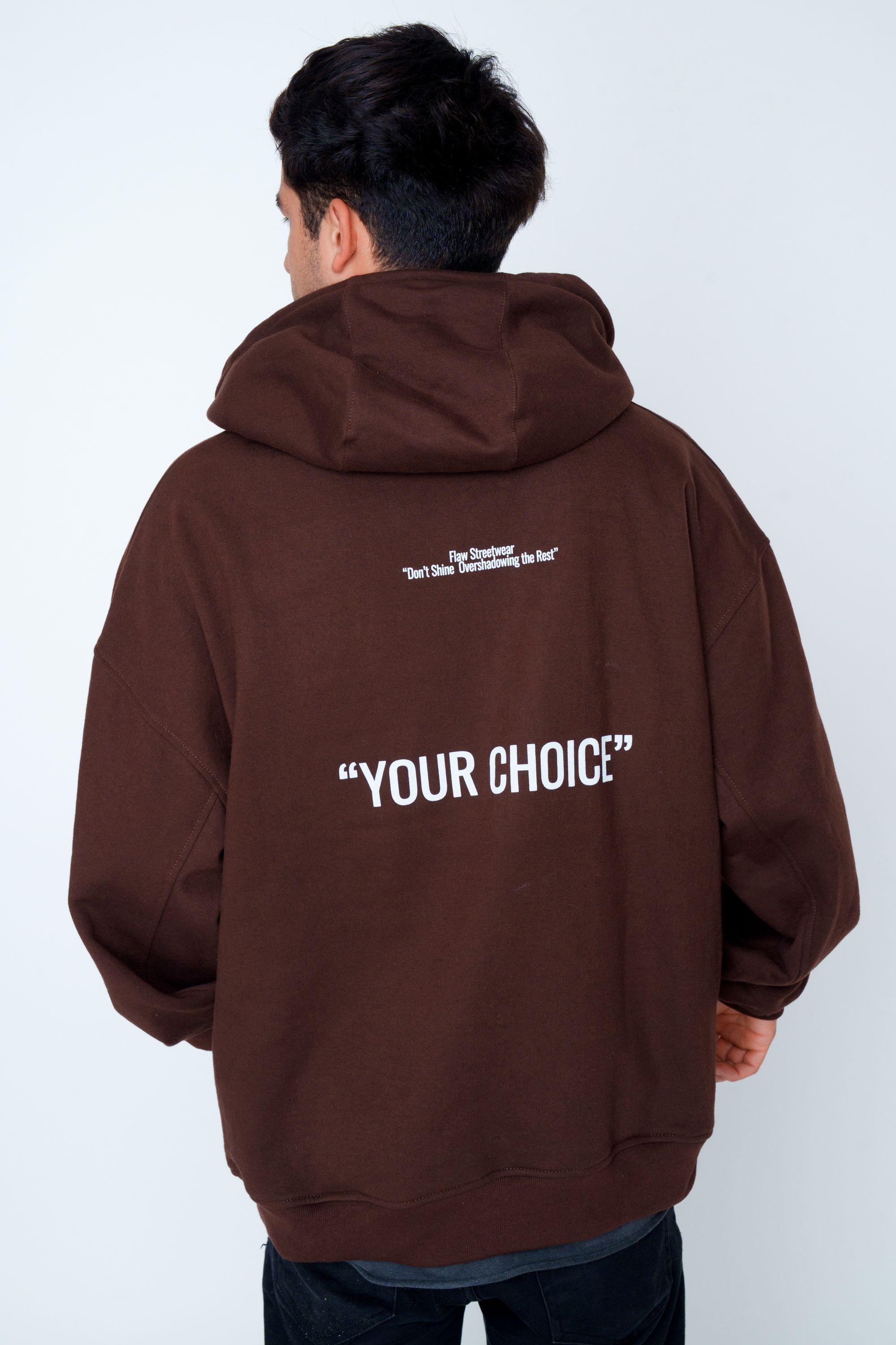 Polerón Oversize FLAW "Mocha YC" Café Unisex-5