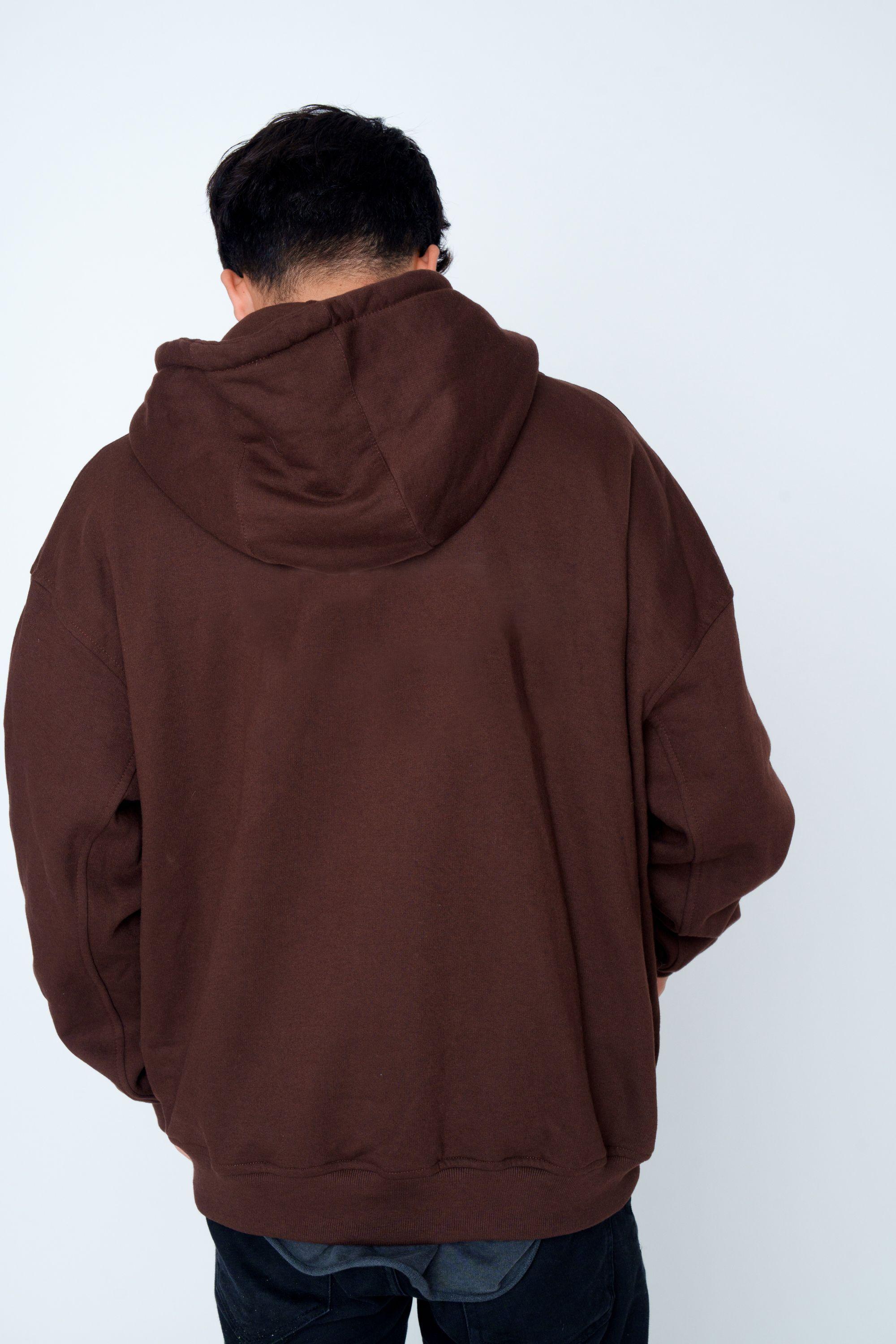 Polerón Oversize Flaw "Mocha Basic" Café Unisex-1