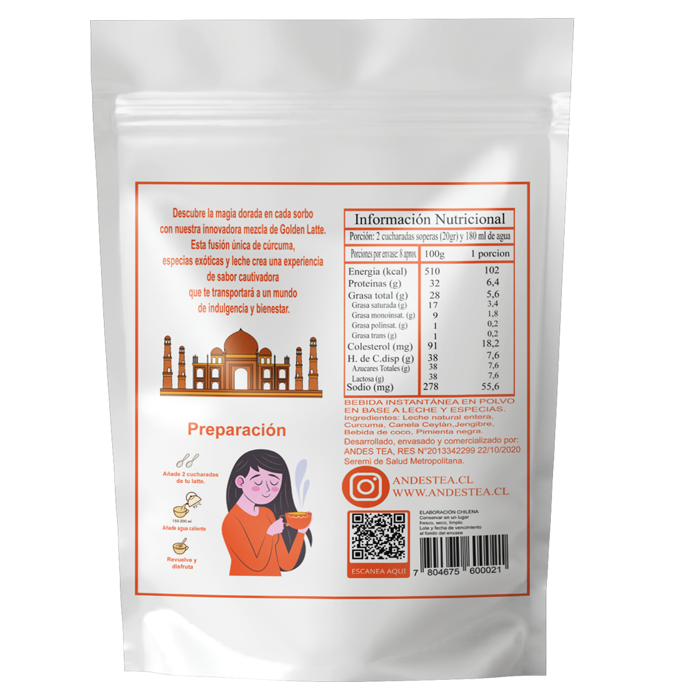 Lattes Pack 3 unidades 200gr c u Matcha latte Chai latte Golden latte-2