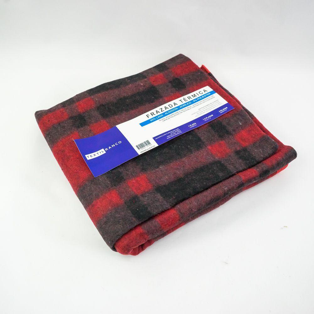 Frazada Térmica  Escocesa 1,5 plazas  450g Textil Ranco-2