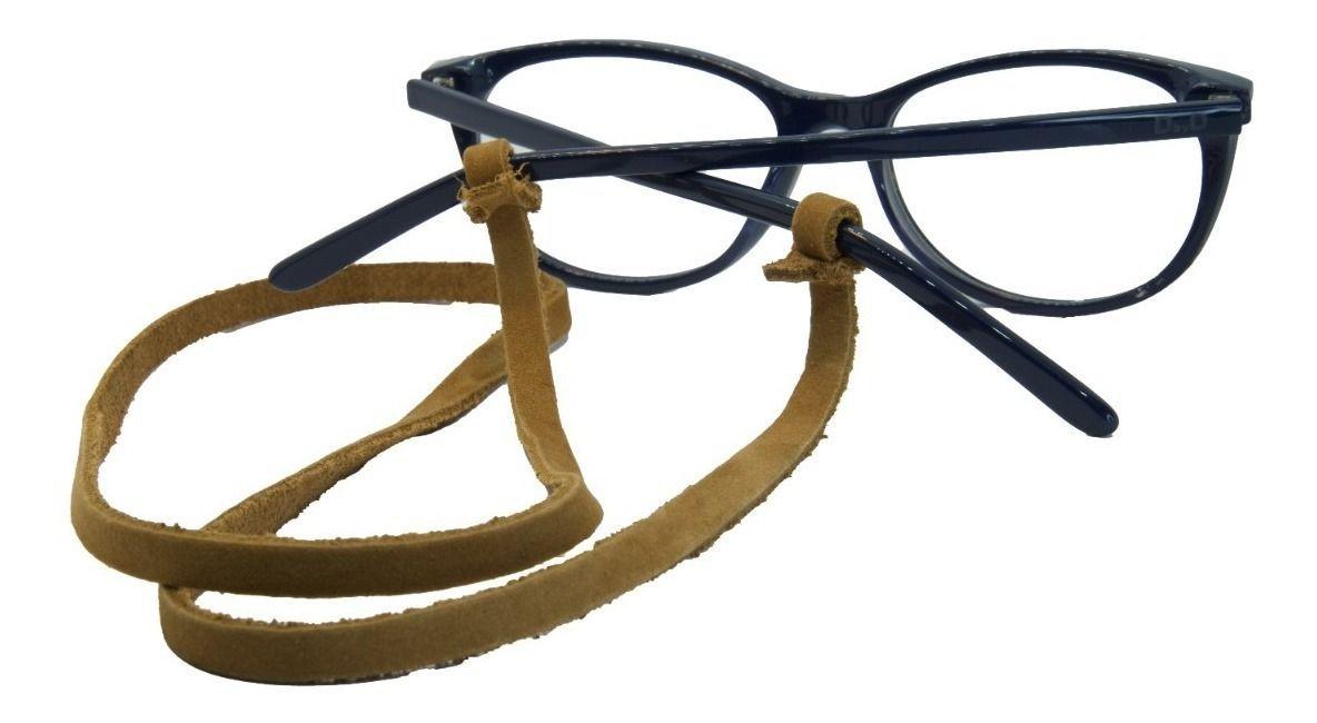 Strap Correa Para Anteojos Ajustable Cuero Cafe Claro-0
