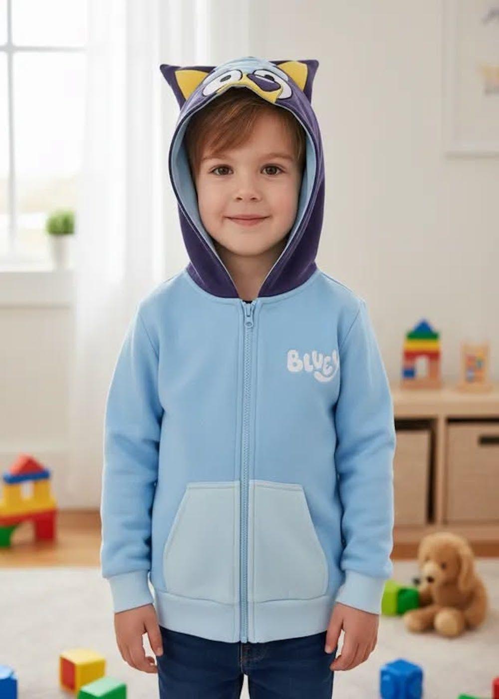 Poleron con capucha Talla 6 diseño Bluey-2