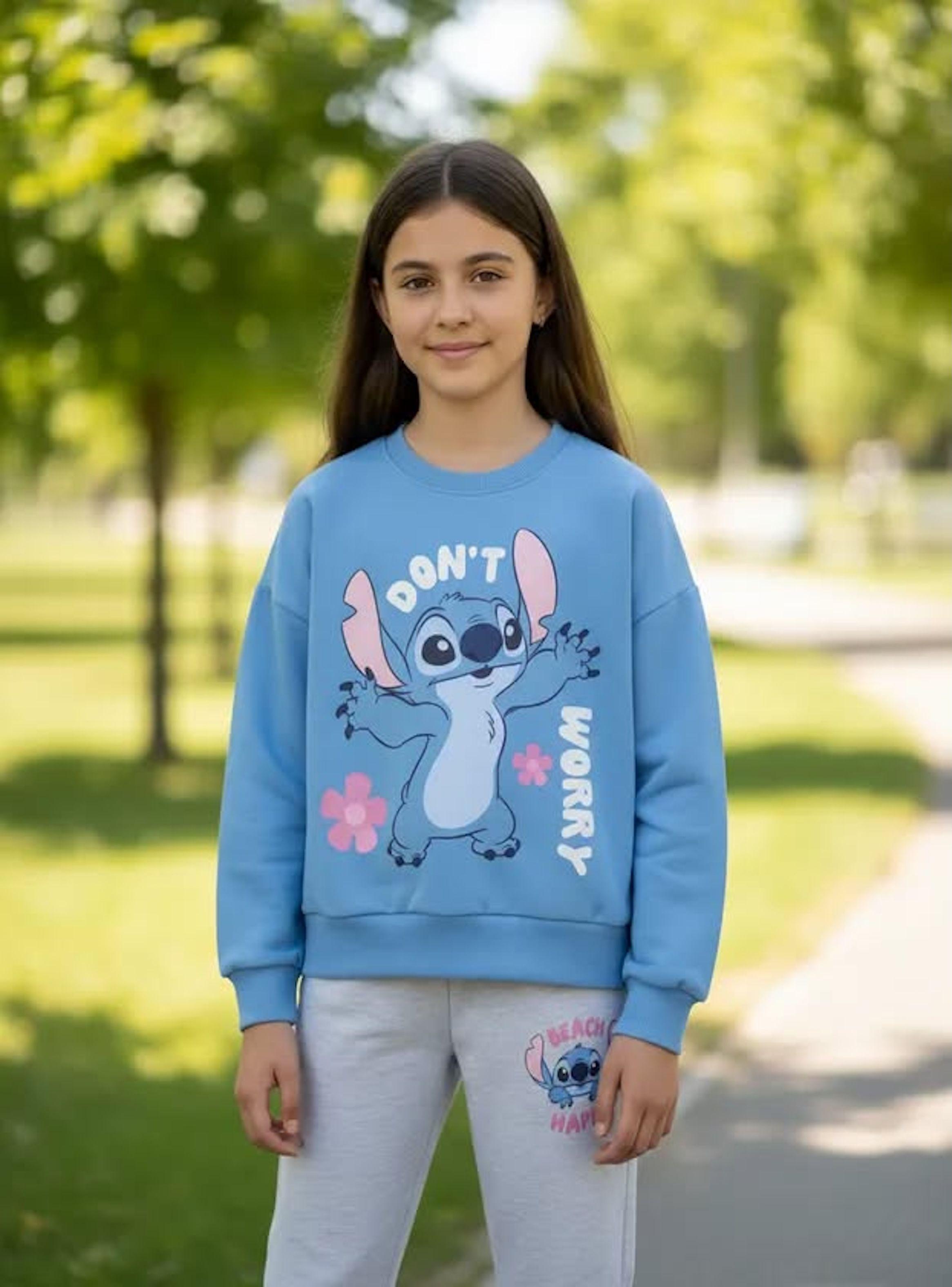 Conjunto Poleron y Pantalón Talla 8 Stitch Disney-3