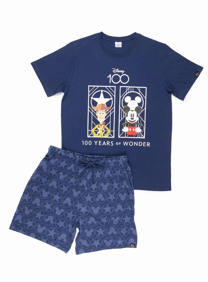 Pijama Verano Hombre Talla M Disney 100 años Woody y Mickey-0