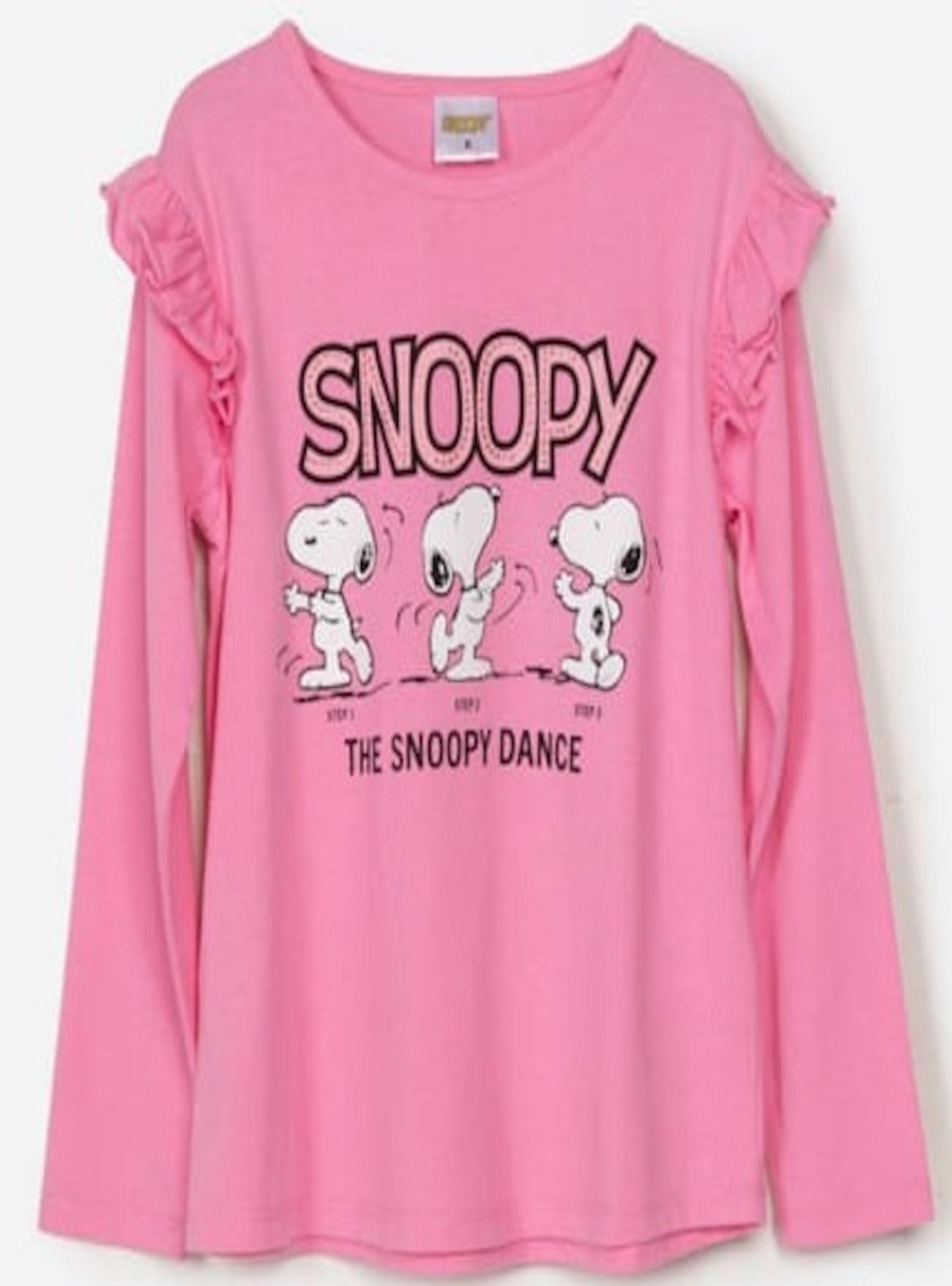 Polera de niña manga larga Snoopy Talla 8-0