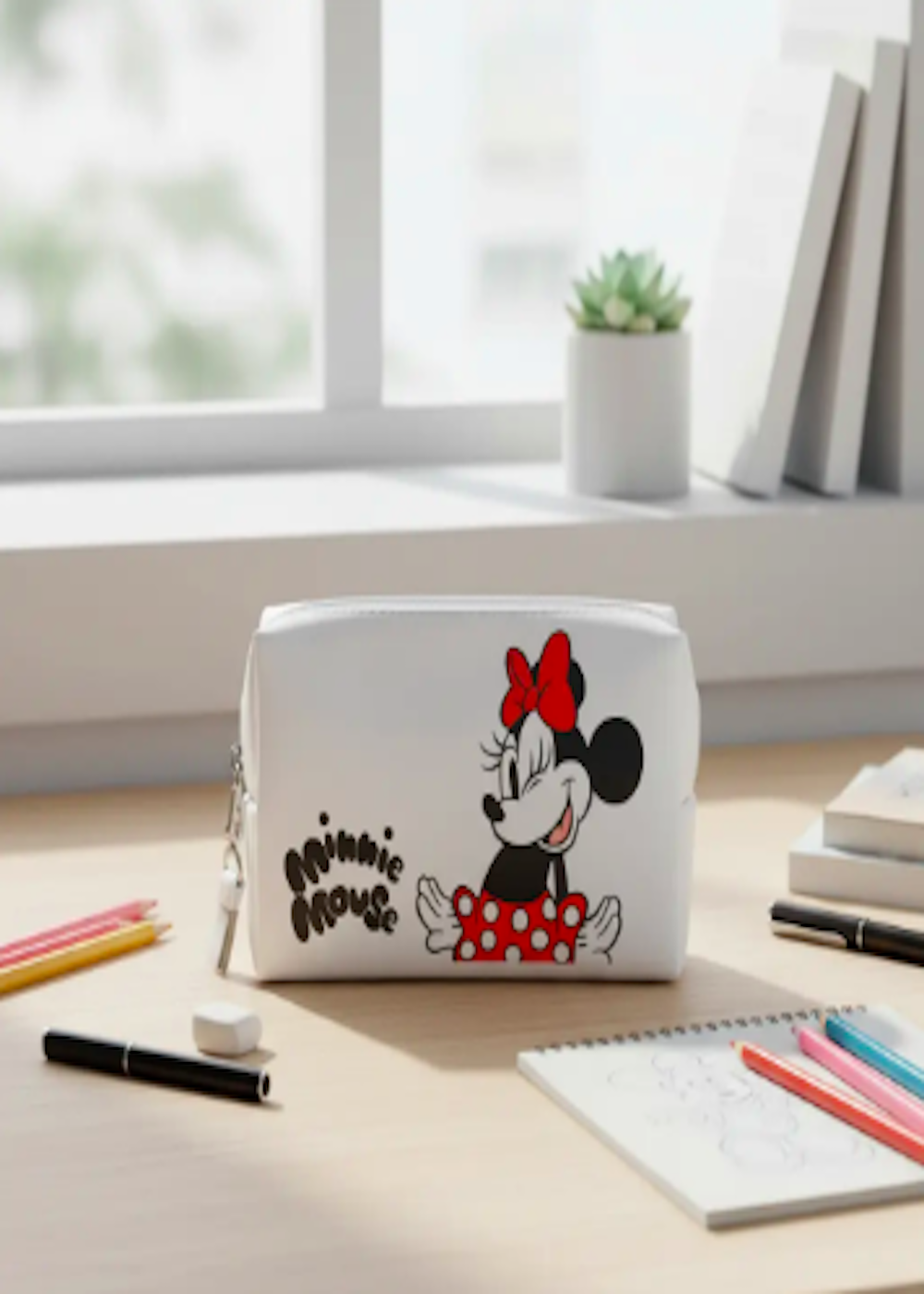 Estuche cosmetiquero Minnie Mouse Disney color blanco-5