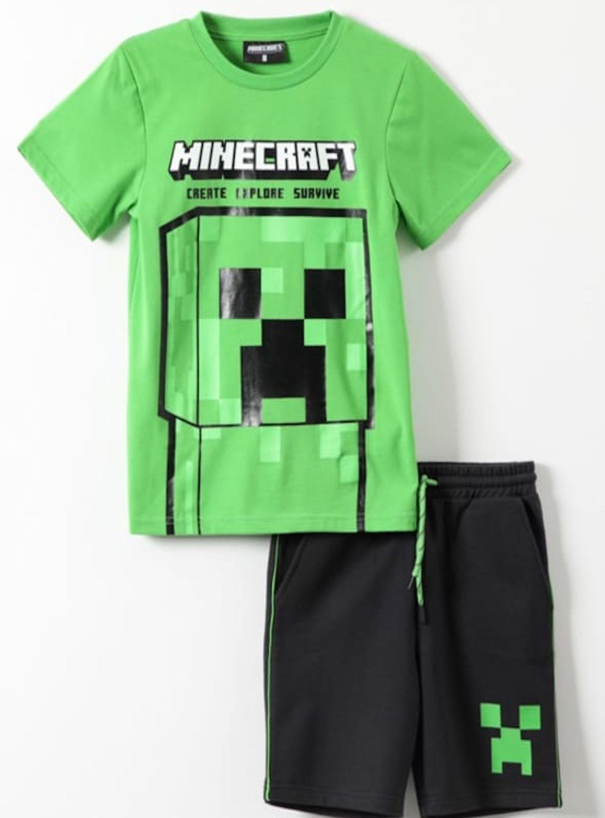 Conjunto talla 8 polera y short diseño Minecrafft-0