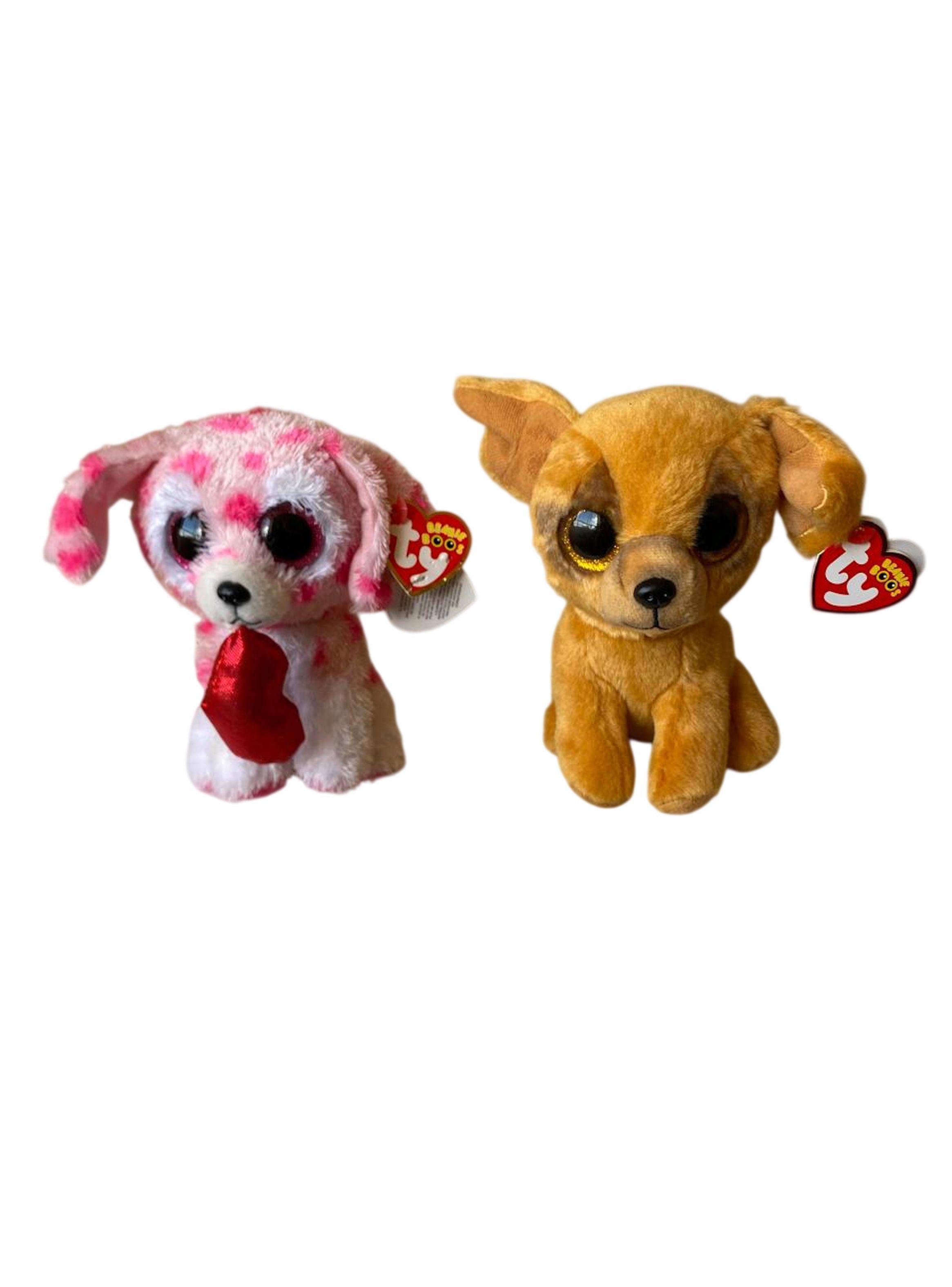 Peluche Ty ojos brillantes 2 perros Rory y Zuzu-3
