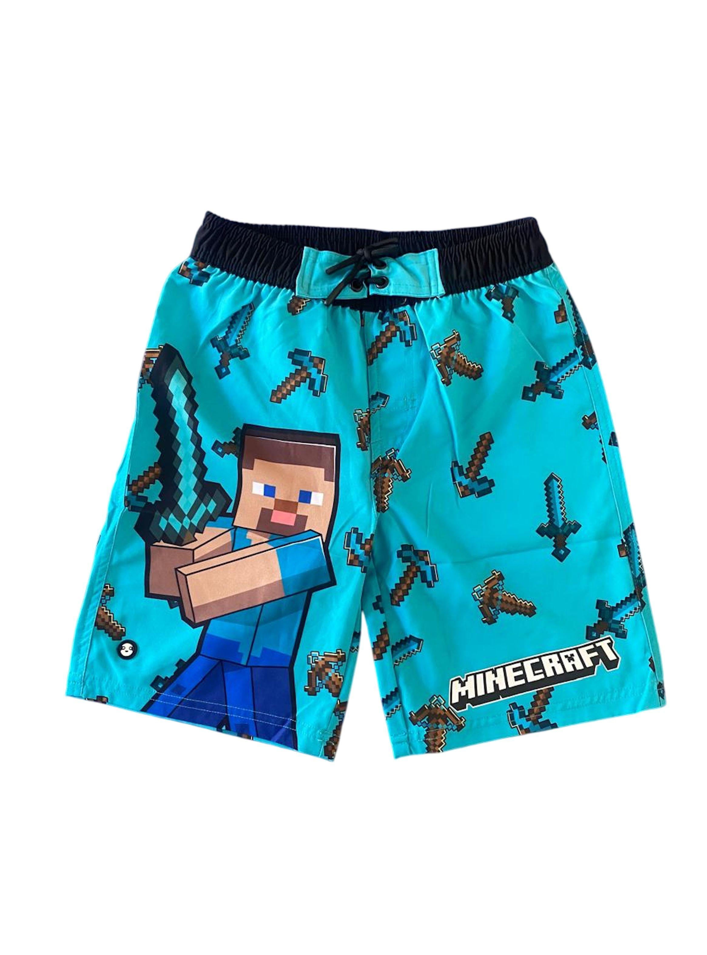 Short de baño niño talla 12 diseño Minecraft-0