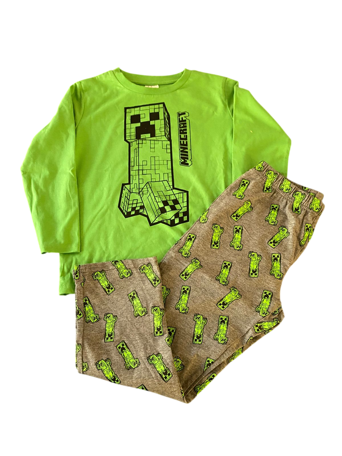 Pijama Minecraft talla 6 diseno Creeper-1