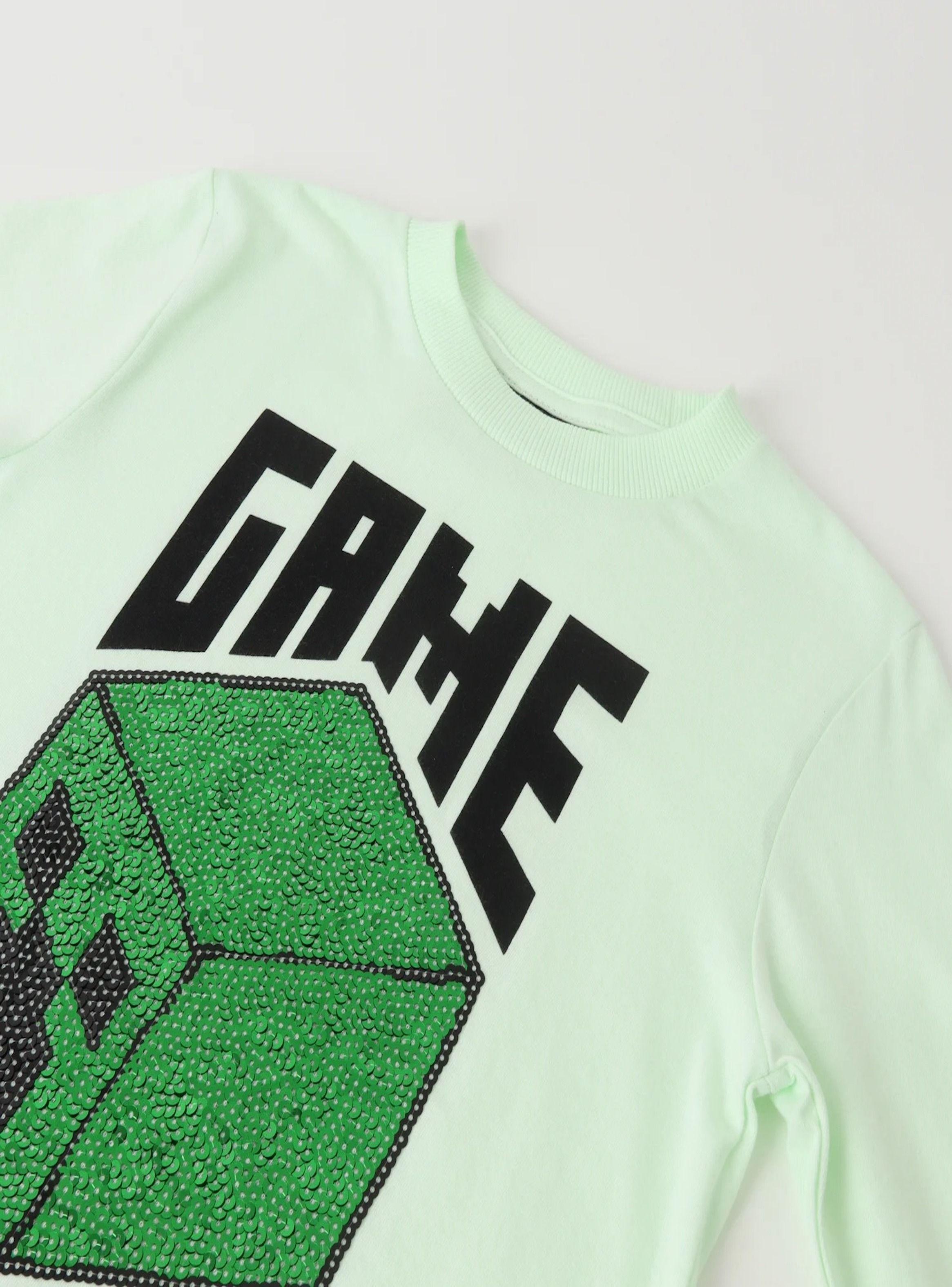 Polera de niño manga larga diseño Minecraft talla 8-2