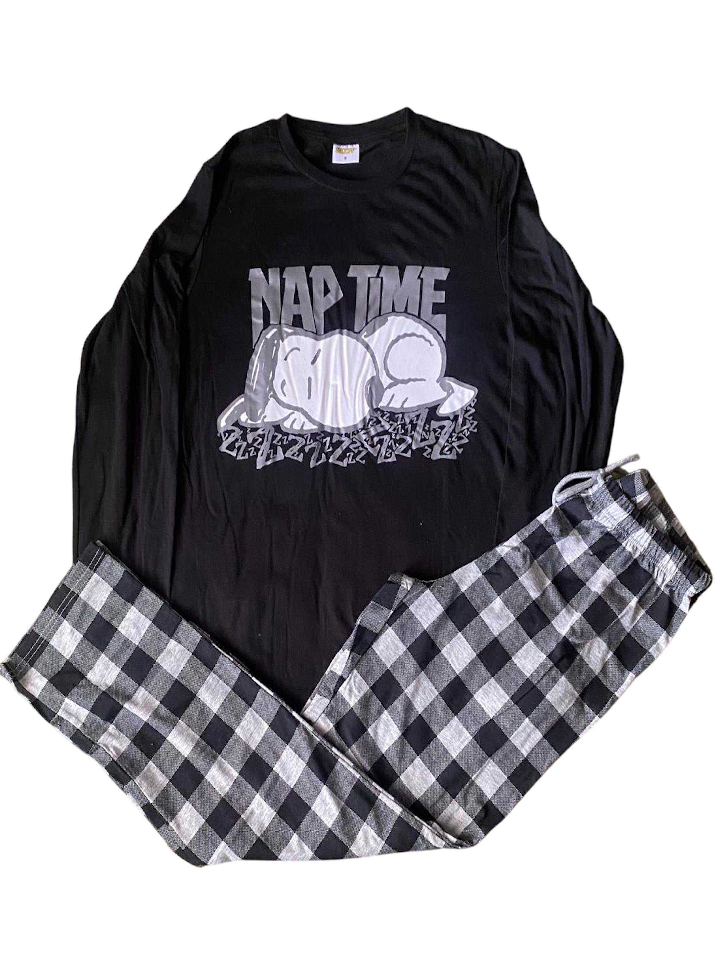 Pijama Hombre diseño Snoopy Tallas adulto-0