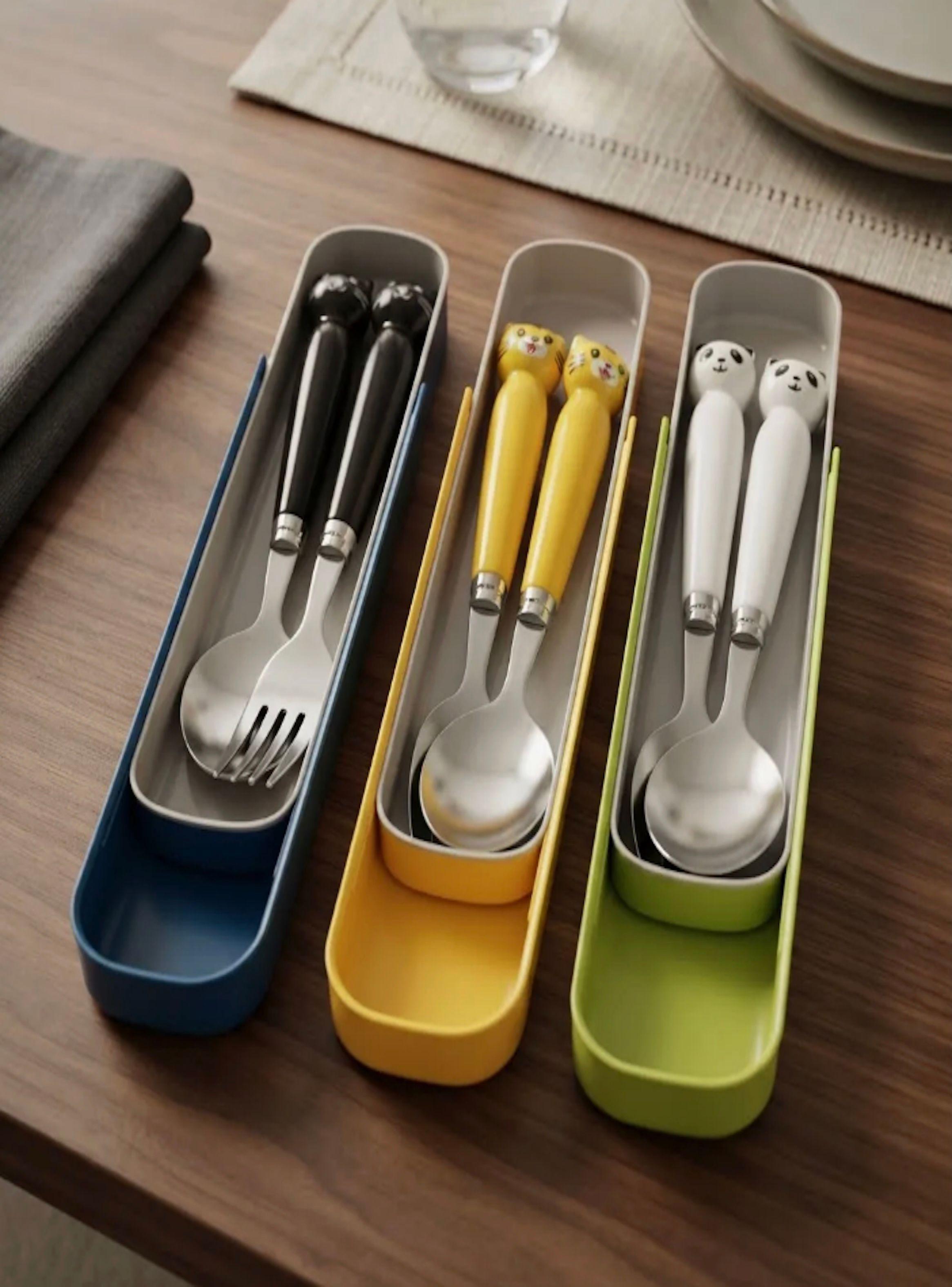 Cubiertos Kawaii Pack de 3 estuches-0