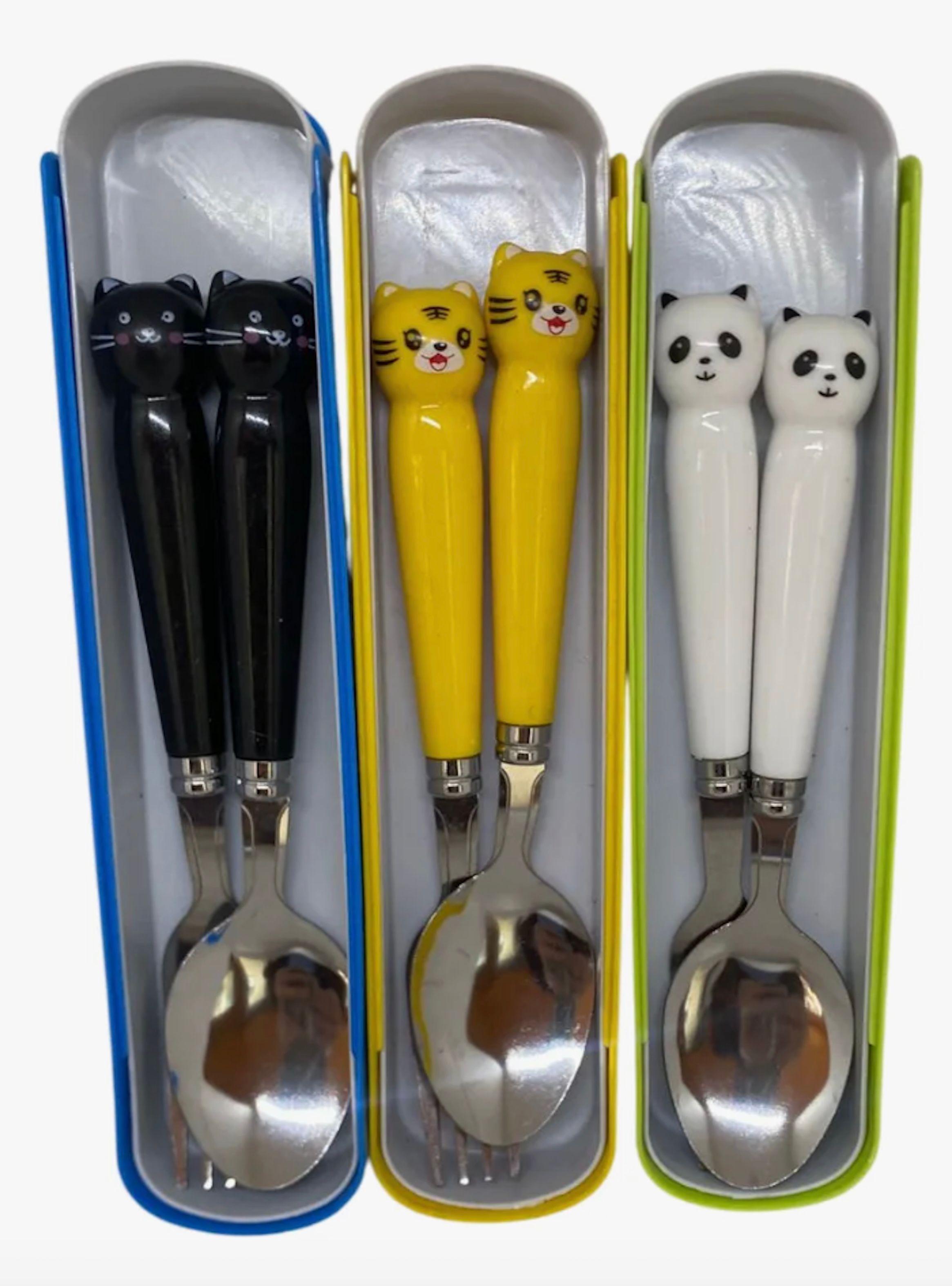 Cubiertos Kawaii Pack de 3 estuches-2