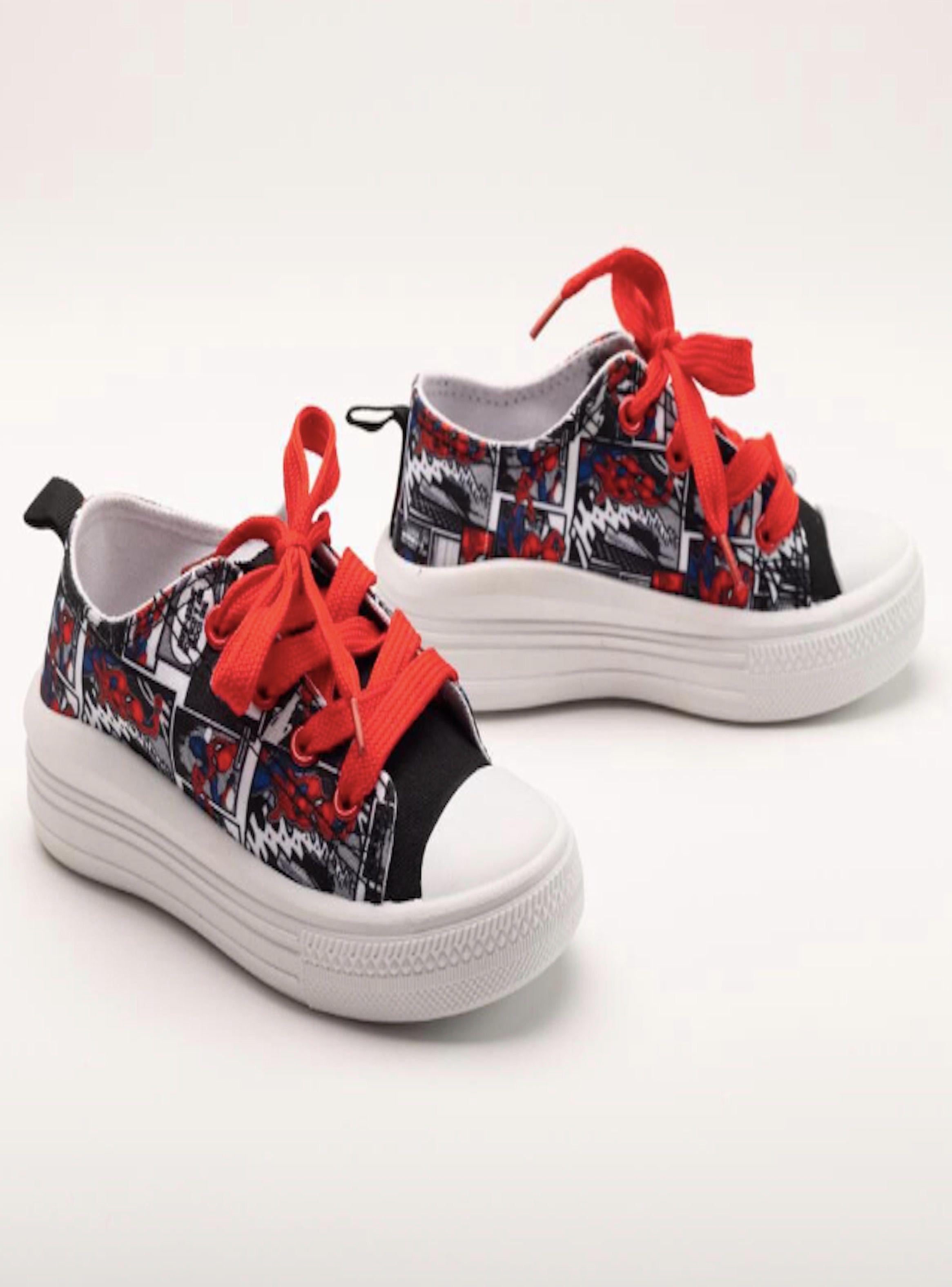 Zapatilla de lona con cordones para niño numero 28 diseño Spiderman-3