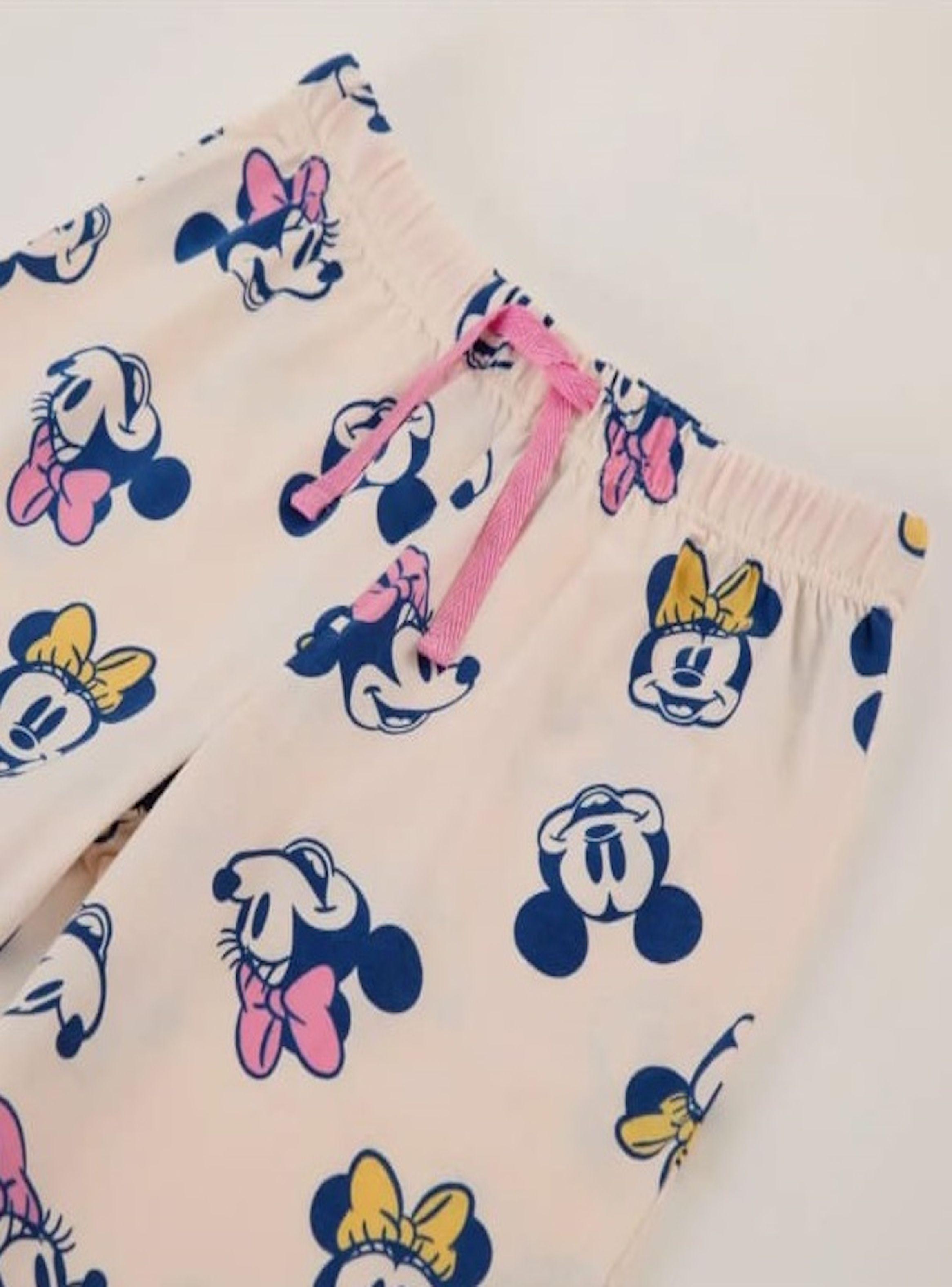 Pijama de niña talla 8 Diseño caritas de Minnie y Mickey-3