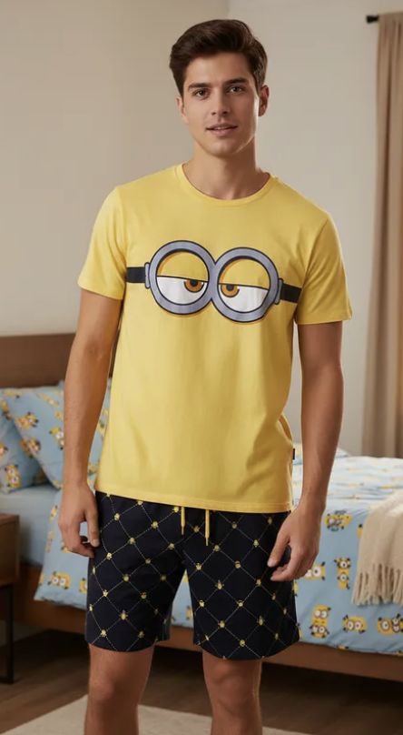 Pijama de verano talla M adulto Minions-1