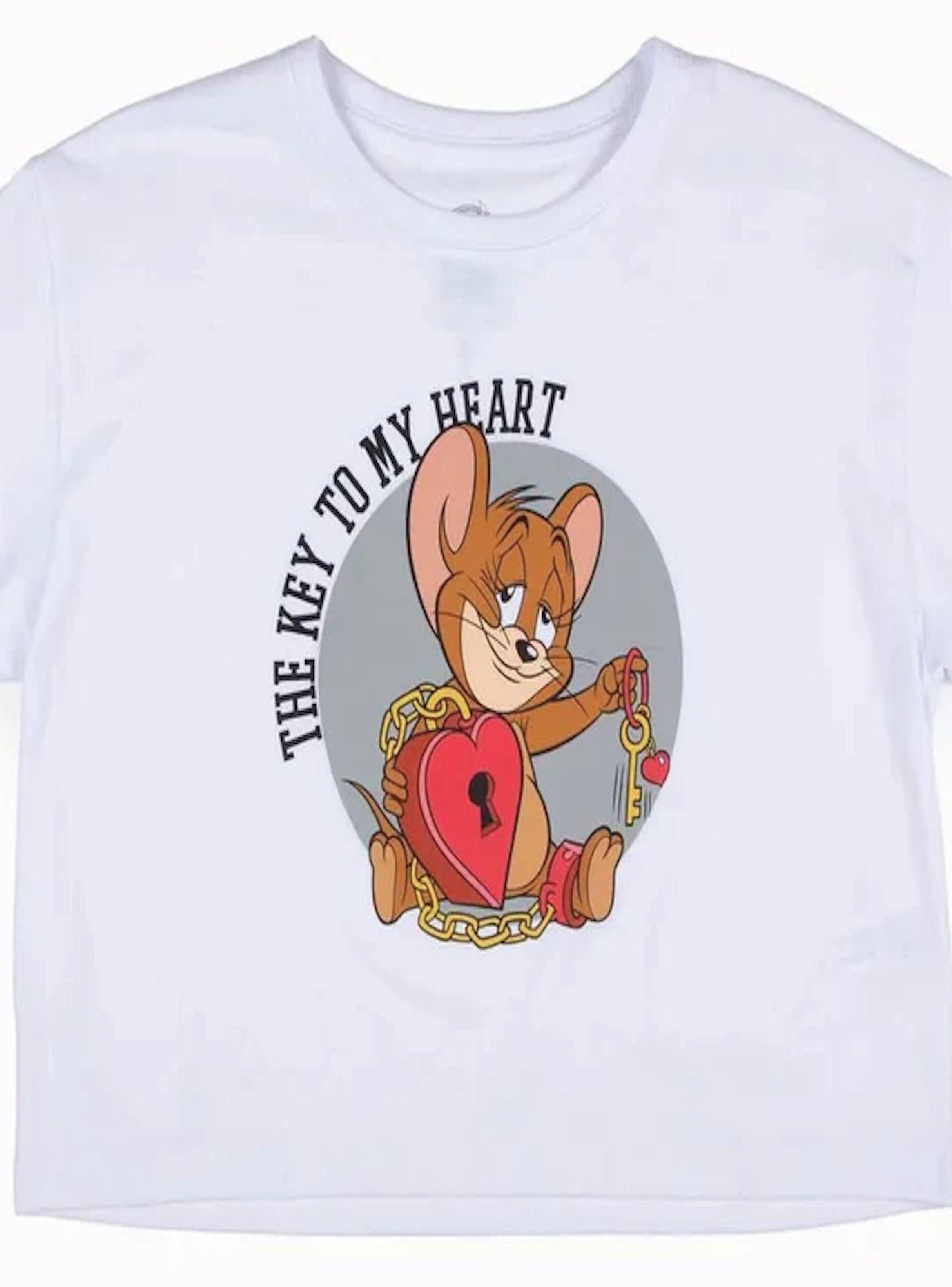 Polera de mujer Crop Top Over Size diseño Jerry (Tom y Jerry)-3