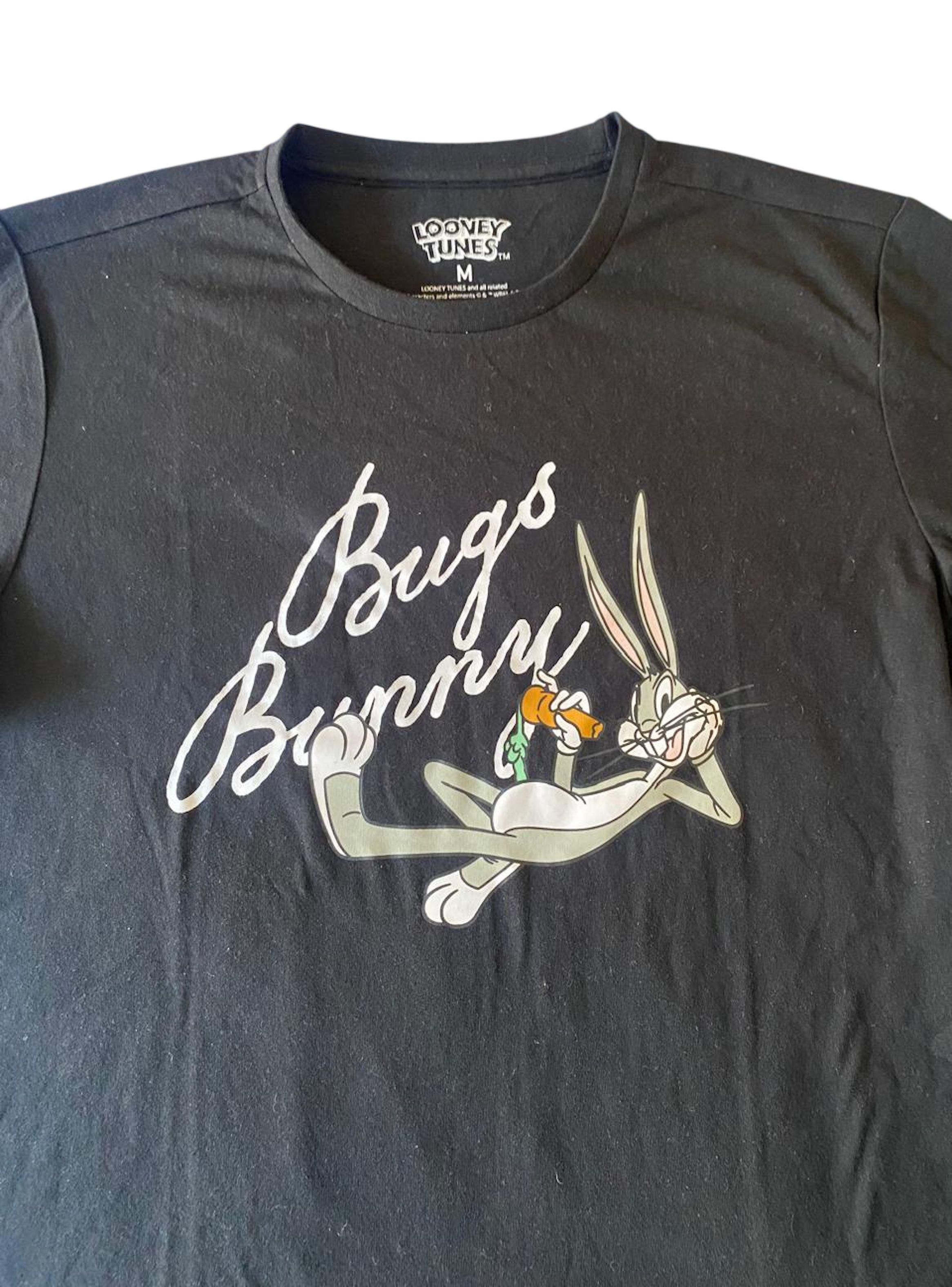 Polera de hombre talla M diseño Bugs Bunny color negro-3