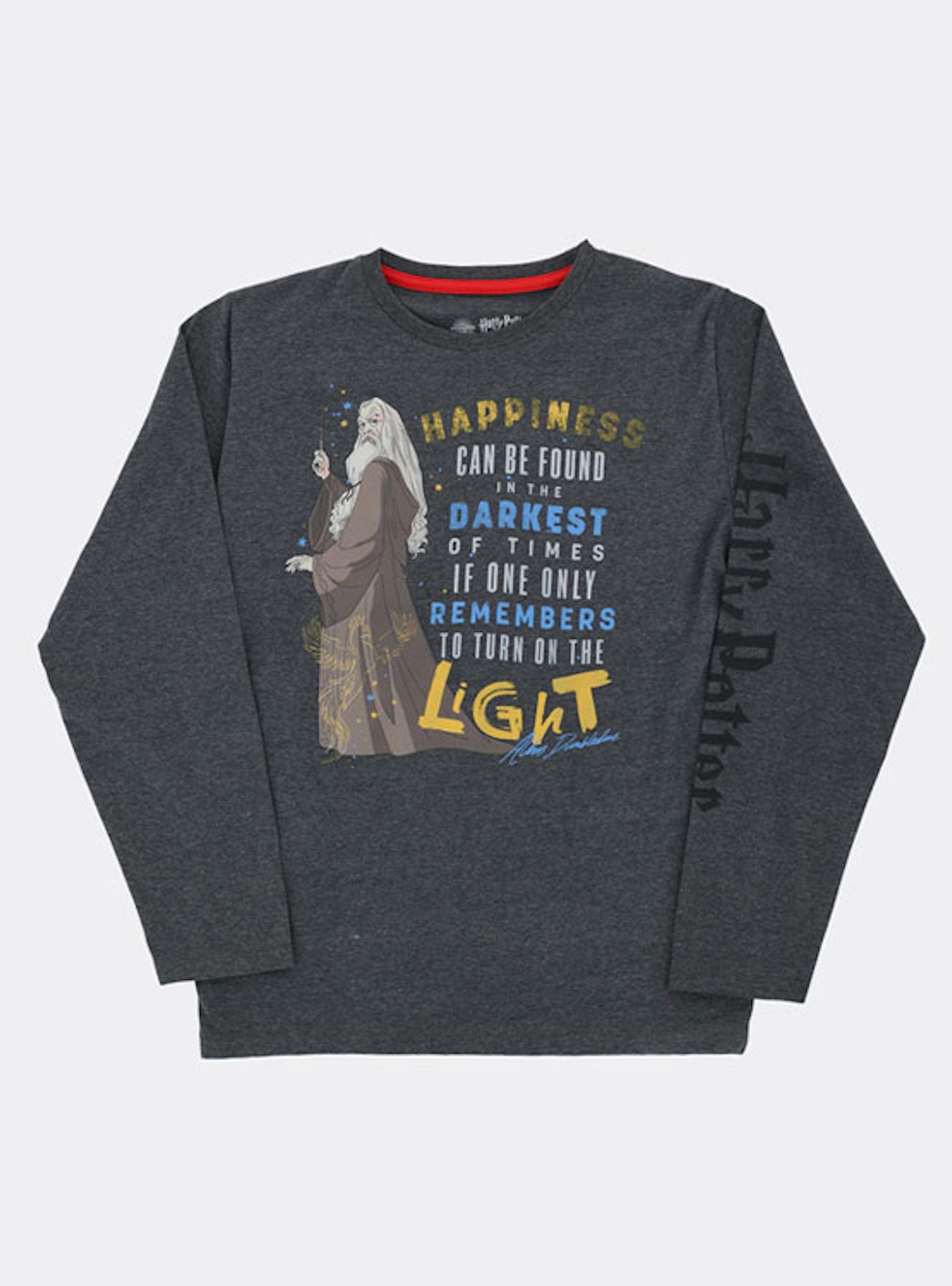 Polera de niño manga larga talla 14 diseño Dumbledore saga Harry Potter-0