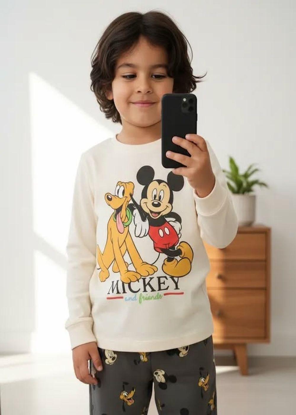 Pijama Mickey y Pluto Talla 3 original Disney-0