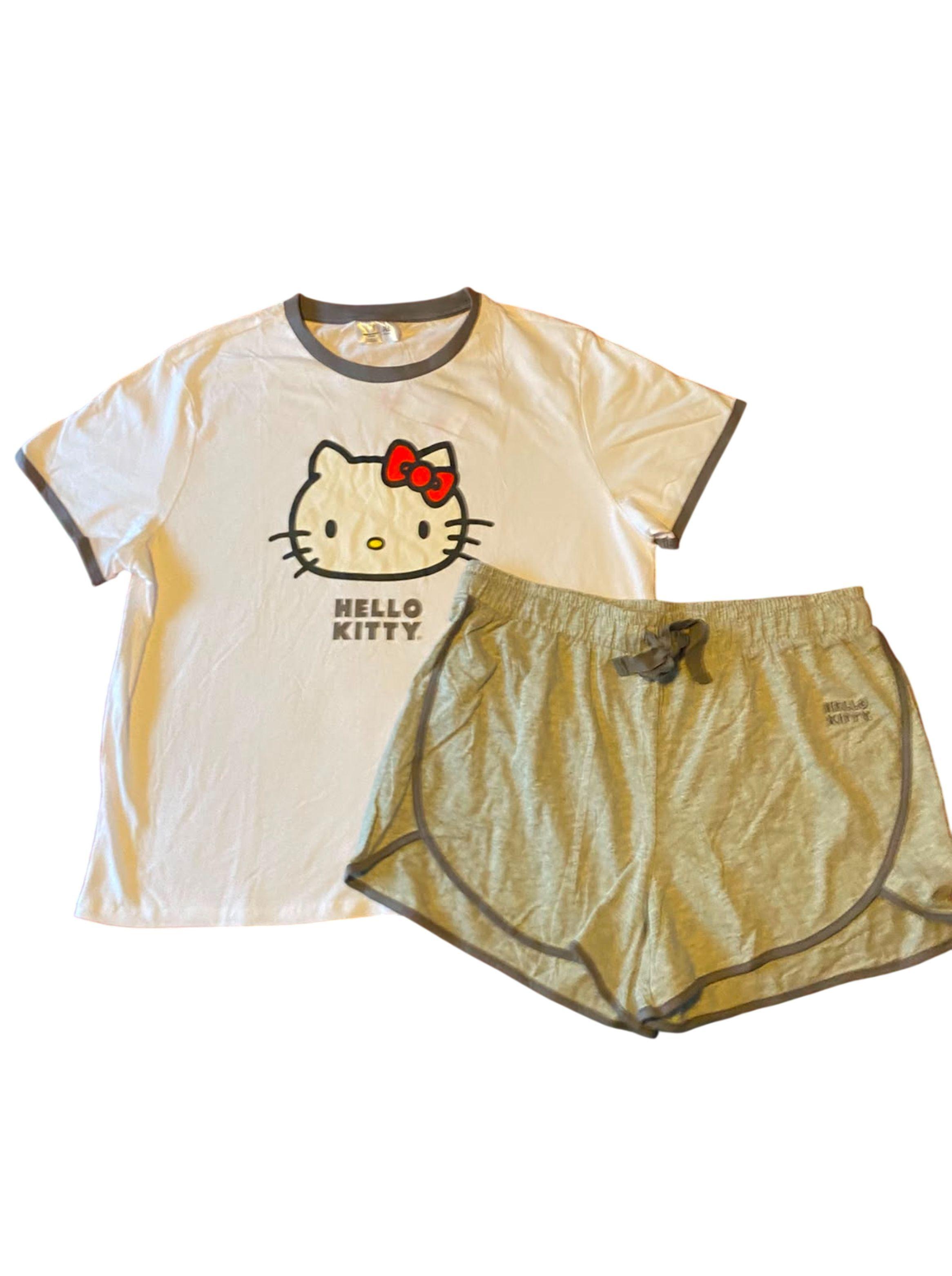 Pijama Hello Kitty Tallas L y XL color gris-2