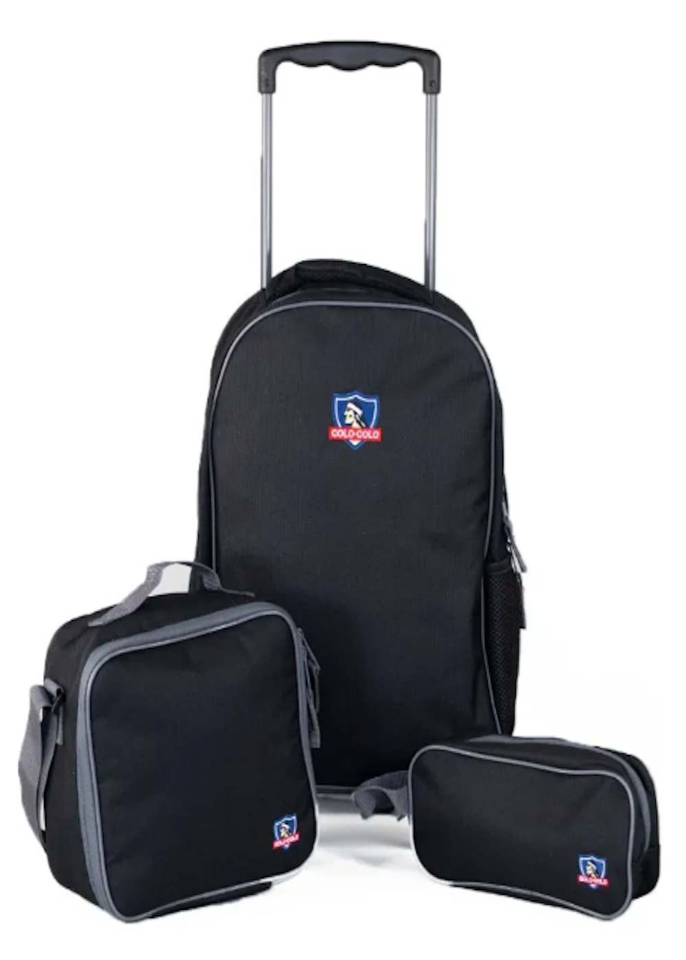 Pack Mochila con ruedas, Estuche y Lonchera Colo Colo-2