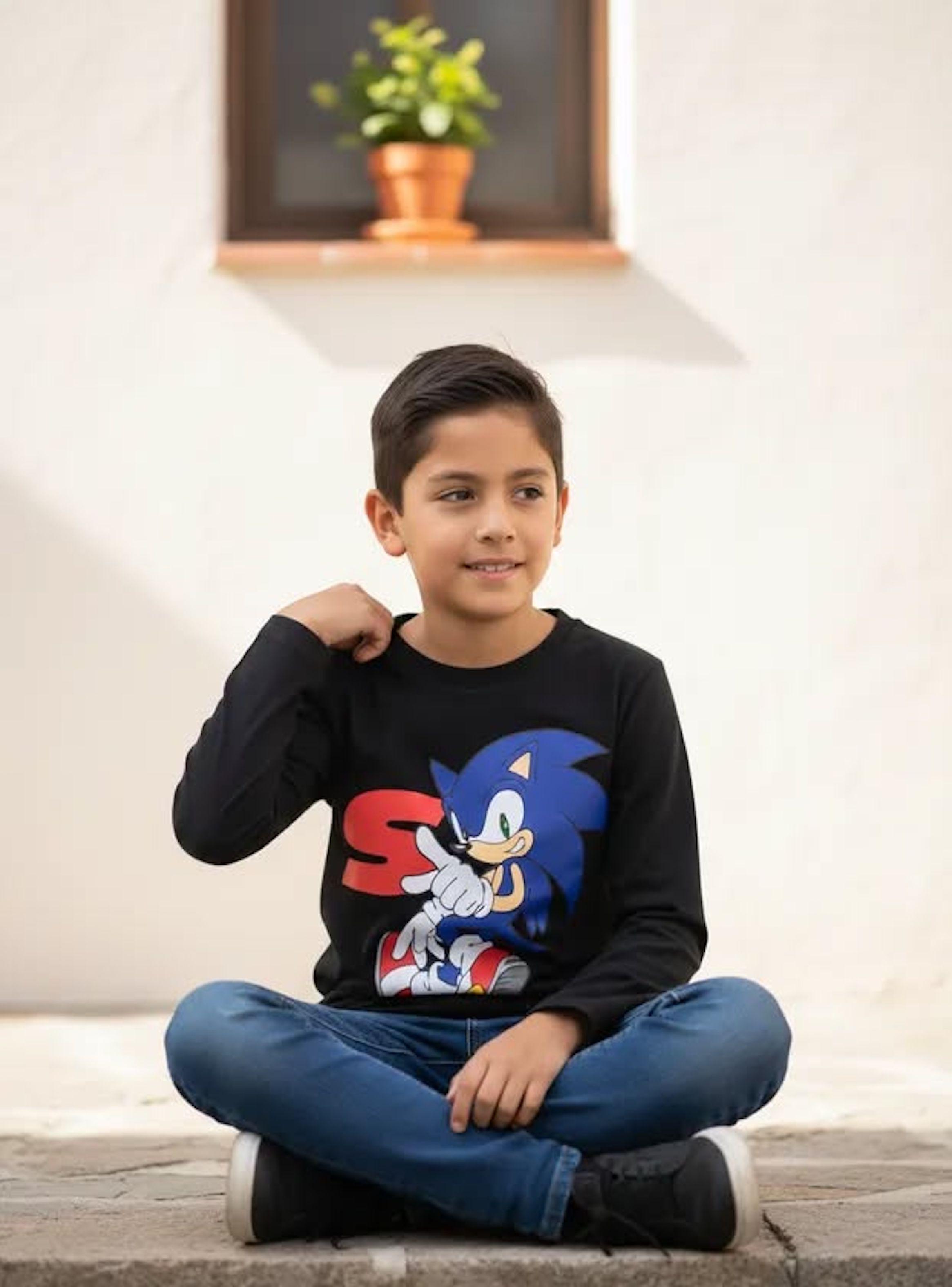 Polera Sonic talla 8 manga larga-0