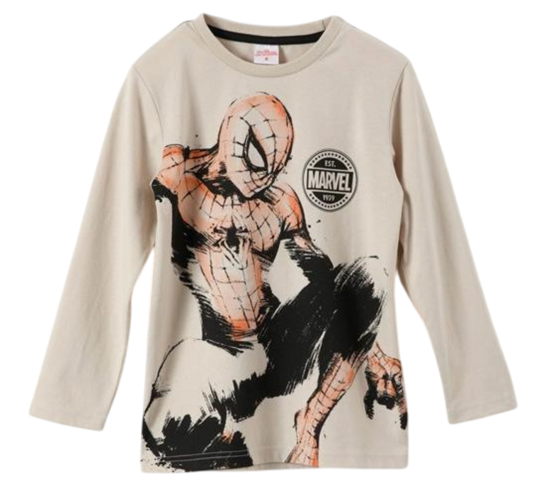 Polera Spiderman Talla 8 Manga Larga-0