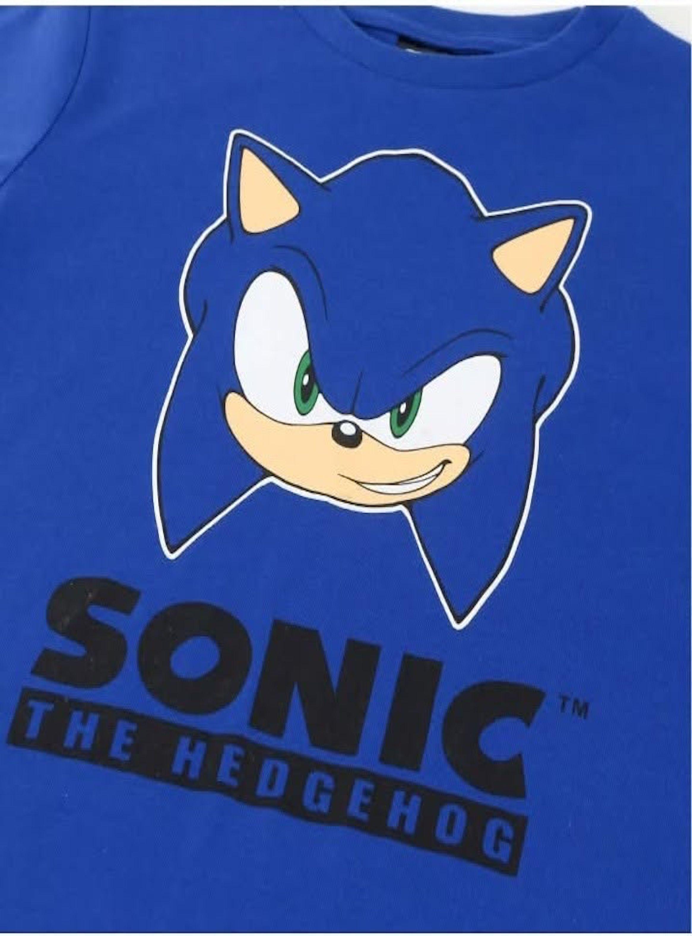 Polera Sonic manga larga Talla 8 color azul-3