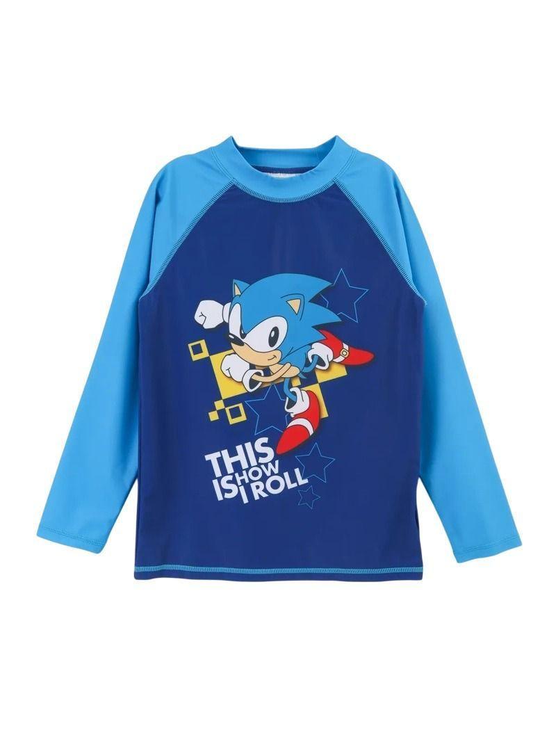 Polera de niño para baño diseño Sonic tallas 4 y 6 -0