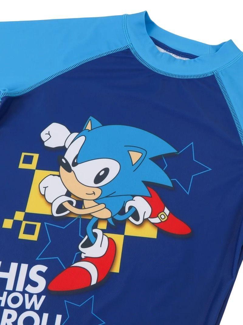 Polera de niño de baño diseño Sonic tallas 10 y 12-2