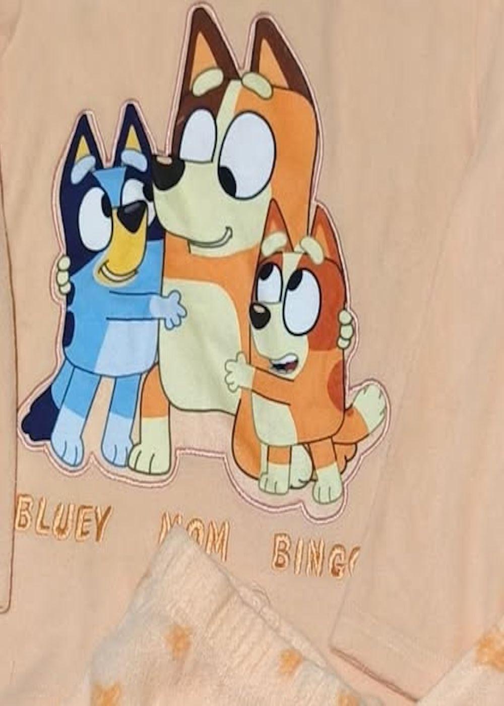 Pijama Bluey Mom y Bingo Micropolar Talla 6-3